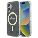 Guess GUHMP16SH4STK Apple iPhone 16 hardcase IML 4G MagSafe black