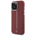 Mercedes MEHMP16X23SUMSR Apple iPhone 16 Pro Max hardcase Silicone White Stripe MagSafe red
