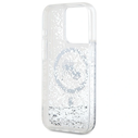 Karl Lagerfeld KLHMP15XLGKCSGH Apple iPhone 15 Pro Max hardcase Liquid Glitter Karl&Choupette Head MagSafe transparent