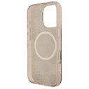 Guess GUHMP16LH4PYEEW Apple iPhone 16 Pro hardcase IML Peony On 4G Background MagSafe brown