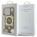 Guess GUHMP16LH4PYEEW Apple iPhone 16 Pro hardcase IML Peony On 4G Background MagSafe brown