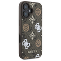 Guess GUHMP16SP4PWPW Apple iPhone 16 hardcase Peony On 4G Background MagSafe brown