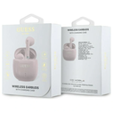 Guess Bluetooth wireless in-ear headphones GUTWSJ14ESGP TWS + docking station Printed Classic Logo pink