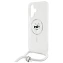 Karl Lagerfeld KLHMP16SHCCHNT Apple iPhone 16 hardcase IML Choupette Head & Cord Magsafe transparent