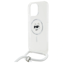 Karl Lagerfeld KLHMP16XHCCHNT Apple iPhone 16 Pro Max hardcase IML Choupette Head & Cord Magsafe transparent