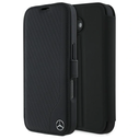 Mercedes MEBKP16S23RBGVK Apple iPhone 16 bookcase Leather Wood Imitation black