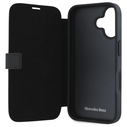 Mercedes MEBKP16S23RBGVK Apple iPhone 16 bookcase Leather Wood Imitation black