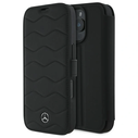 Mercedes MEBKP16X23RWRSK Apple iPhone 16 Pro Max bookcase MB Waves Leather black