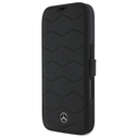 Mercedes MEBKP16X23RWRSK Apple iPhone 16 Pro Max bookcase MB Waves Leather black