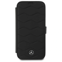 Mercedes MEBKP16X23RWRSK Apple iPhone 16 Pro Max bookcase MB Waves Leather black