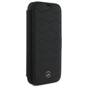 Mercedes MEBKP16X23RWRSK Apple iPhone 16 Pro Max bookcase MB Waves Leather black