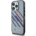 BMW BMHCP16L23HTRAG Apple iPhone 16 Pro hardcase Motorsport IML Random Stripes grey