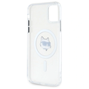 Karl Lagerfeld KLHMN61HLSCHH Apple iPhone 11 / XR hardcase IML Metal Choupette Head MagSafe white