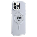 Karl Lagerfeld KLHMP12MHLSCHH Apple iPhone 12 / 12 Pro hardcase IML Metal Choupette Head MagSafe white