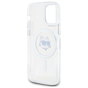 Karl Lagerfeld KLHMP12MHLSCHH Apple iPhone 12 / 12 Pro hardcase IML Metal Choupette Head MagSafe white