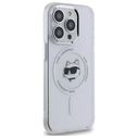 Karl Lagerfeld KLHMP13LHLSCHH Apple iPhone 13 Pro hardcase IML Metal Choupette Head MagSafe white