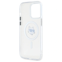 Karl Lagerfeld KLHMP13XHLSCHH Apple iPhone 13 Pro Max hardcase IML Metal Choupette Head MagSafe white