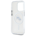 Karl Lagerfeld KLHMP15LHLSKCH Apple iPhone 15 Pro hardcase IML Metal Karl&Choupette Head MagSafe white