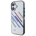 BMW BMHCP16M23HTRAG Apple iPhone 16 Plus hardcase Motorsport IML Random Stripes grey