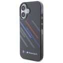 BMW BMHCP16M23HTRAK Apple iPhone 16 Plus hardcase Motorsport IML Random Stripes black