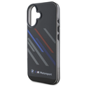 BMW BMHCP16M23HTRAK Apple iPhone 16 Plus hardcase Motorsport IML Random Stripes black