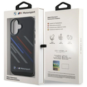BMW BMHCP16M23HTRAK Apple iPhone 16 Plus hardcase Motorsport IML Random Stripes black