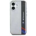 BMW BMHCP16S23HTFEG Apple iPhone 16 hardcase Motorsport IML Vertical Stripe grey