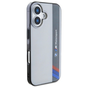 BMW BMHCP16S23HTFEG Apple iPhone 16 hardcase Motorsport IML Vertical Stripe grey