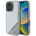 BMW BMHMP16L23PUDTS Apple iPhone 16 Pro hardcase M Carbon Tricolor Line MagSafe grey