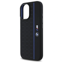 BMW BMHMP16S23SHEB Apple iPhone 16 hardcase Silicone Hexagon Blue Line MagSafe black