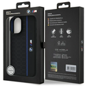 BMW BMHMP16S23SHEB Apple iPhone 16 hardcase Silicone Hexagon Blue Line MagSafe black