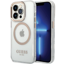 Guess GUHMP15LHTRMD Apple iPhone 15 Pro hardcase Metal Outline Magsafe gold