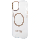 Guess GUHMP15MHTRMD Apple iPhone 15 Plus / 14 Plus hardcase Metal Outline Magsafe gold