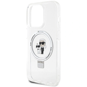 Karl Lagerfeld KLHMP15LHMRSKCH Apple iPhone 15 Pro hardcase Ring Stand Karl&Choupettte MagSafe white