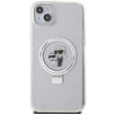 Karl Lagerfeld KLHMP15MHMRSKCH Apple iPhone 15 Plus / 14 Plus hardcase Ring Stand Karl&Choupettte MagSafe white