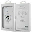 Karl Lagerfeld KLHMP15MHMRSKCH Apple iPhone 15 Plus / 14 Plus hardcase Ring Stand Karl&Choupettte MagSafe white