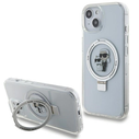 Karl Lagerfeld KLHMP15SHMRSKCH Apple iPhone 15 / 14 / 13 hardcase Ring Stand Karl&Choupettte MagSafe white