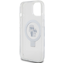 Karl Lagerfeld KLHMP15SHMRSKCH Apple iPhone 15 / 14 / 13 hardcase Ring Stand Karl&Choupettte MagSafe white