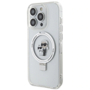 Karl Lagerfeld KLHMP15XHMRSKCH Apple iPhone 15 Pro Max hardcase Ring Stand Karl&Choupettte MagSafe white