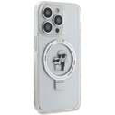 Karl Lagerfeld KLHMP15XHMRSKCH Apple iPhone 15 Pro Max hardcase Ring Stand Karl&Choupettte MagSafe white