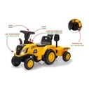 Jamara Rutscher Caterpillar τρακτέρ με ρυμουλκούμενο 2-σε-1, κίτρινο