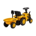 Jamara Rutscher Caterpillar τρακτέρ με ρυμουλκούμενο 2-σε-1, κίτρινο