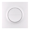 Sonoff MINI-ZB2GSL-E Recessed Single Touch Wall Switch with Aller‑Retour Frame — Ecru