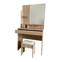 Velco Pro Systems Bedroom Vanity Dressing Table with Stool 80x40x155cm Maple (Sfendamos)