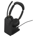 Jabra Evolve3 65 Stereo Link 390c UC Stand Wireless On‑Ear Multimedia Headset with Microphone and Bluetooth
