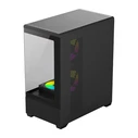 Darkflash C365 Gaming Midi Tower Κουτί Υπολογιστή με Πλαϊνό Παράθυρο και RGB Φωτισμό Μαύρο + 5 Fans