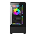 Darkflash C365 Gaming Midi Tower Κουτί Υπολογιστή με Πλαϊνό Παράθυρο και RGB Φωτισμό Μαύρο + 5 Fans