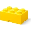 LEGO Κουτί Αποθήκευσης Brick 6 - Κίτρινο