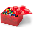 LEGO Τουβλάκι Αποθήκευσης 4 40090804 Κόκκινο Διαφανές