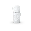 FIFTYEIGHT 3D Becher-Set Nr.3 "Witzig & Lecker" – 2-piece 350 ml cups (without handles), white